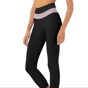 ALO Yoga High Waist Capris - Black And Purple - Sz XXS - Sz 2 / Sz 4
